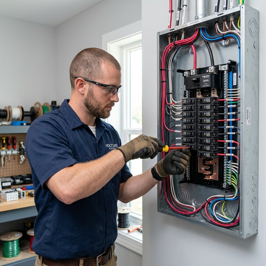 Professional Electrician Wiring Panel